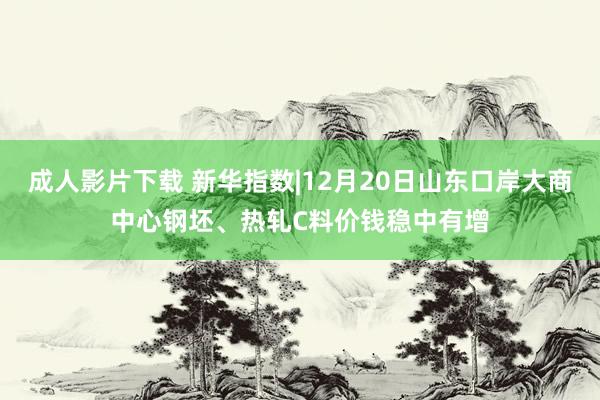 成人影片下载 新华指数|12月20日山东口岸大商中心钢坯、热轧C料价钱稳中有增