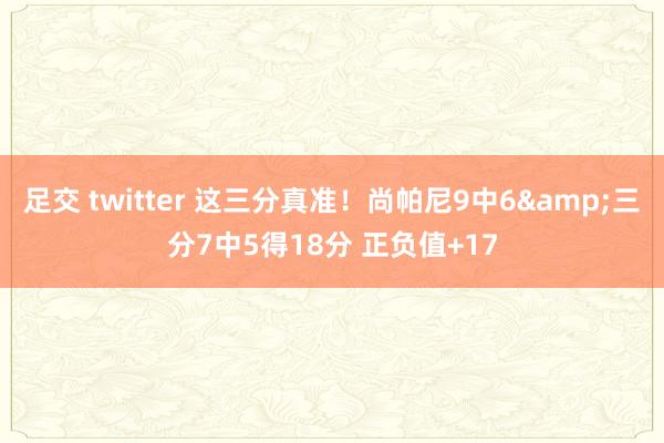 足交 twitter 这三分真准！尚帕尼9中6&三分7中5得18分 正负值+17