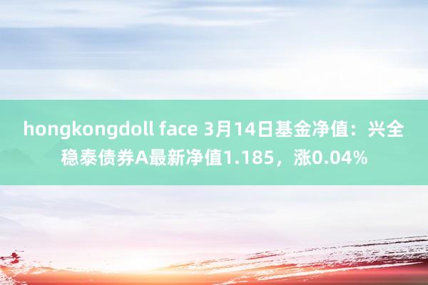 hongkongdoll face 3月14日基金净值：兴全稳泰债券A最新净值1.185，涨0.04%
