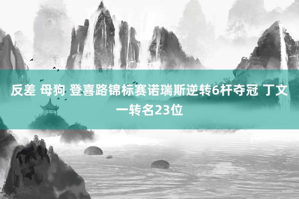 反差 母狗 登喜路锦标赛诺瑞斯逆转6杆夺冠 丁文一转名23位