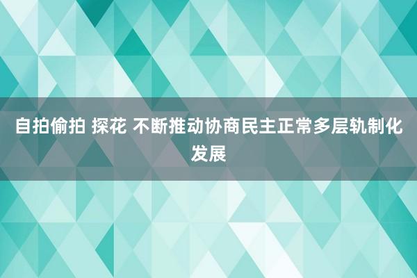 自拍偷拍 探花 不断推动协商民主正常多层轨制化发展