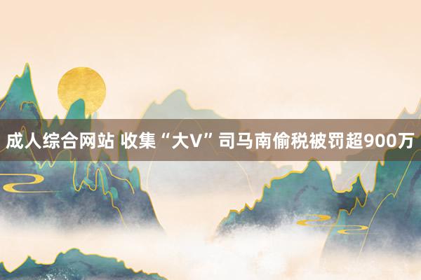 成人综合网站 收集“大V”司马南偷税被罚超900万
