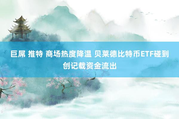 巨屌 推特 商场热度降温 贝莱德比特币ETF碰到创记载资金流出