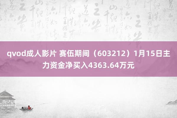 qvod成人影片 赛伍期间（603212）1月15日主力资金净买入4363.64万元