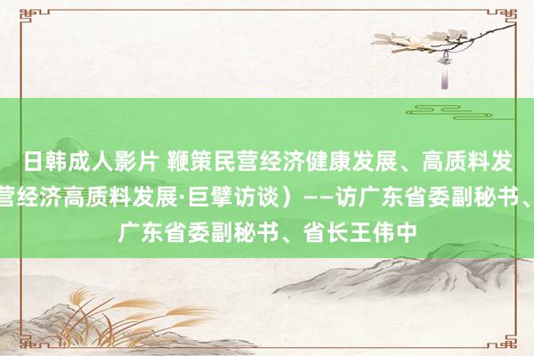 日韩成人影片 鞭策民营经济健康发展、高质料发展（促进民营经济高质料发展·巨擘访谈）——访广东省委副秘书、省长王伟中