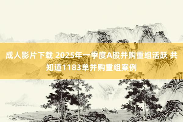 成人影片下载 2025年一季度A股并购重组活跃 共知道1183单并购重组案例