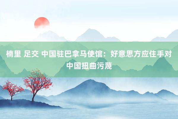 楠里 足交 中国驻巴拿马使馆：好意思方应住手对中国扭曲污蔑