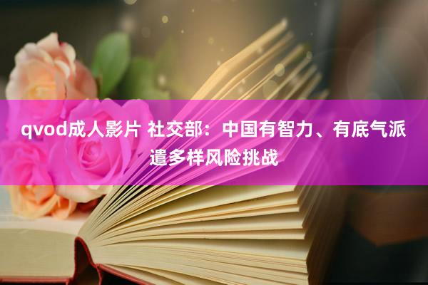 qvod成人影片 社交部：中国有智力、有底气派遣多样风险挑战