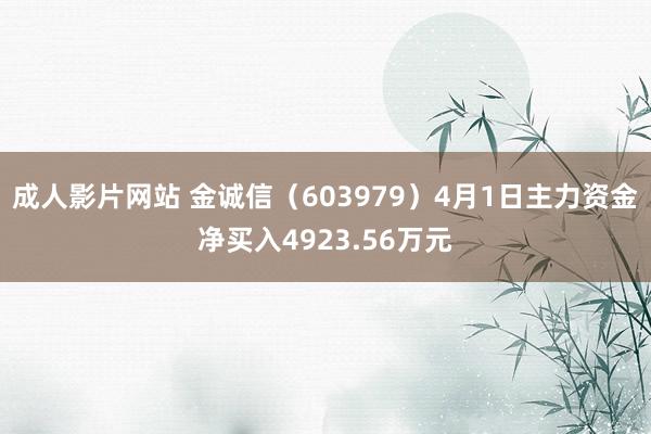 成人影片网站 金诚信（603979）4月1日主力资金净买入4923.56万元