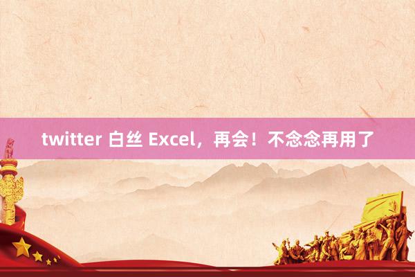 twitter 白丝 Excel，再会！不念念再用了