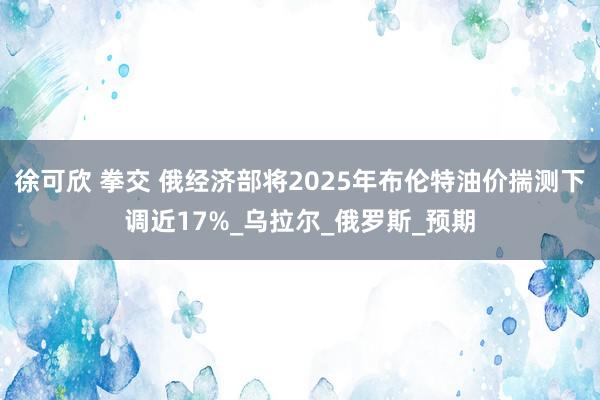 徐可欣 拳交 俄经济部将2025年布伦特油价揣测下调近17%_乌拉尔_俄罗斯_预期