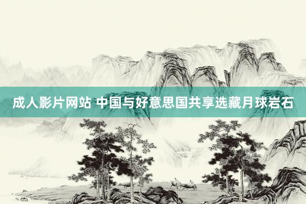 成人影片网站 中国与好意思国共享选藏月球岩石
